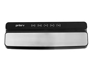 Presrv Food Vacuum Sealer Machine ، 130W Power ، Food Sealer Vacuum Sealer w / Starter Kit & Bags ، آلة تعبئة الفراغ مع قطاعة ، طقم سدادة فراغ برطمان ميسون ، وضع تجفيف ورطب بختم الفراغ