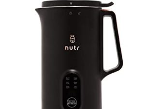 NUTR Machine Automatic Nut Milk Maker ، اللوز محلي الصنع ، الشوفان ، جوز الهند ، فول الصويا ، أو الحليب النباتي والمشروبات غير الألبان ، تغلي وتخلط حصص فردية ، الفولاذ المقاوم للصدأ ، التنظيف الذاتي ، أسود / ذهبي وردي
