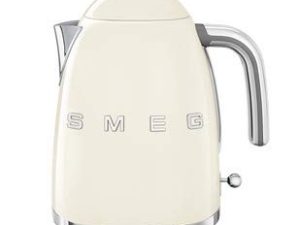 Smeg KLF03CRUS 50's Retro Style Aesthetic غلاية كهربائية مع شعار منقوش ، كريم