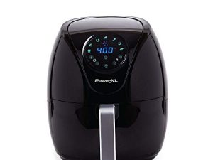 مقلاة PowerXL Air Fryer 7 QT Maxx Classic ، مقلاة هوائية ساخنة إضافية ، طهي ، مقرمش ، شواء ، تحميص ، خبز ، لمسة نهائية شديدة اللمعان ، أسود (7 كوارت)