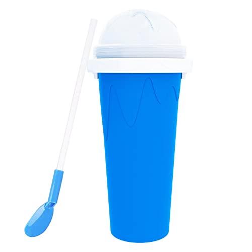 LATIBELL Slushy Maker Cup Travel Slushie Cup Portable Slushie Maker Frozen Magic Cup بطبقة مزدوجة من السيليكا كوب قرص مبرد صيفي كوب سيليكون صغير صانع الآيس كريم للأطفال والكبار LATIBELL Slushy Maker Cup Travel Slushie Cup Portable Slushie Maker Frozen Magic Cup بطبقة مزدوجة من السيليكا كوب قرص مبرد صيفي كوب سيليكون صغير صانع الآيس كريم للأطفال والكبار