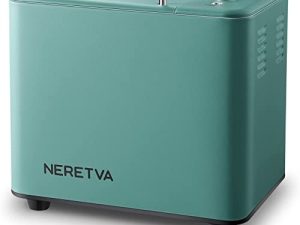 آلة صنع الخبز من Neretva ، ماكينة صنع الخبز الأوتوماتيكية 20 في 1 بسعة 2 رطل مع إعداد عجينة البيتزا الخالية من الغلوتين ، رقمية ، قابلة للبرمجة ، ساعة واحدة للتدفئة ، حجمان رغيفان ، 3 ألوان قشرة - تتضمن الإيصالات المحجوزة