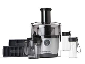 NutriBullet Juicer Pro آلة عصارة بالطرد المركزي للفواكه والخضروات وإعداد الطعام ، 27 أونصة / 1.5 لتر ، 1000 واط ، فضي ، NBJ50200