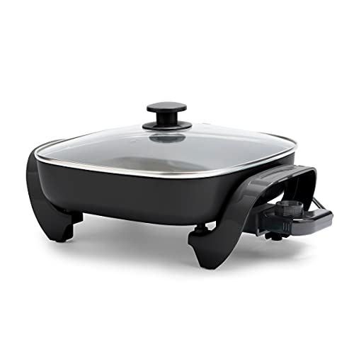 GreenLife Healthy Ceramic Nonstick ، مقلاة كهربائية مربعة مقاس 12 بوصة 5QT بغطاء زجاجي ، آمن للغسل في غسالة الأطباق ، تحكم في درجة الحرارة قابل للتعديل ، خالٍ من PFAS ، أسود GreenLife Healthy Ceramic Nonstick ، مقلاة كهربائية مربعة مقاس 12 بوصة 5QT بغطاء زجاجي ، آمن للغسل في غسالة الأطباق ، تحكم في درجة الحرارة قابل للتعديل ، خالٍ من PFAS ، أسود