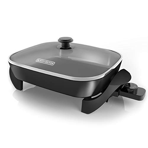 بلاك اند ديكر SK1215BC مقلاة كهربائية بحجم الأسرة ، أسود بلاك اند ديكر SK1215BC مقلاة كهربائية بحجم الأسرة ، أسود