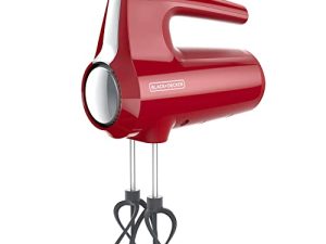 BLACK + DECKER خلاط يدوي MX610R ، 5 سرعات ، أحمر