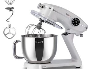 Instant Stand Mixer Pro ، خلاط كهربائي بـ 10 سرعات مع رأس مائل بواجهة رقمية ، وعاء من الفولاذ المقاوم للصدأ 7.4-Qt ، من صانعي وعاء فوري ، 600 وات ، خفيف الوزن ، خفق ، خطاف للعجين ومضرب خلط
