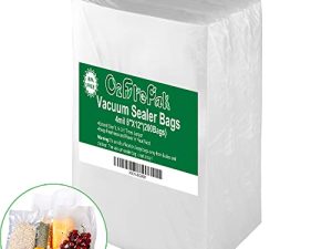 أكياس O2frepak بحجم 200 كوارت مقاس 8 بوصة × 12 بوصة 4 مل مع خالية من البيسفينول A ومقاومة للثقب ، أكياس الفريزر ذات الختم الفراغي ، رائعة لأكياس ما قبل القطع