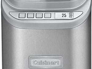 Cusinart ICE-70P1 2-Quart Cool Creations Ice Cream، Frozen Yogurt Maker، Gelato and Sorbet Maker، LCD Screen with Countdown Timer، يجعل الأطعمة المجمدة في 20 دقيقة أو أقل ، الفولاذ المقاوم للصدأ