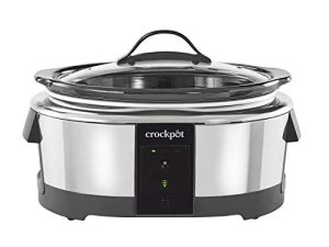 طباخ Crock-Pot Slow Cooker يعمل مع Alexa 6-Quart قابل للبرمجة من الفولاذ المقاوم للصدأ 2139005 ، وهو جهاز معتمد للبشر