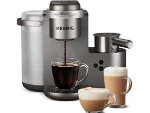 Keurig K-Cafe إصدار خاص من Keurig K-Cafe كبسولة قهوة K-Cup ، ماكينة لاتيه وكابتشينو ، تأتي مع آلة صنع رغوة الحليب آمنة للغسل في غسالة الأطباق ، وإمكانية التصوير ، والنيكل