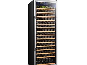 Lanbo Compressor مبرد نبيذ منطقة واحدة مدمج مع قفل أمان ، 171 زجاجة