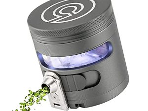Tectonic9 Herb Grinder - موزع توابل أعشاب كهربائي كبير 2.5 بوصة (رمادي)