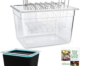 حاوية HOMENOTE Sous Vide 12 كوارت مع غطاء ورف وغطاء - مجموعة ملحقات فيديو Sous كاملة خالية من BPA مع كتاب طبخ لأنووفا وأغلب أجهزة الطبخ بالفيديو
