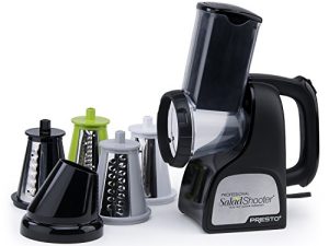 Presto 02970 Professional SaladShooter قطاعة / مفرمة كهربائية ، أسود ، عدد 1