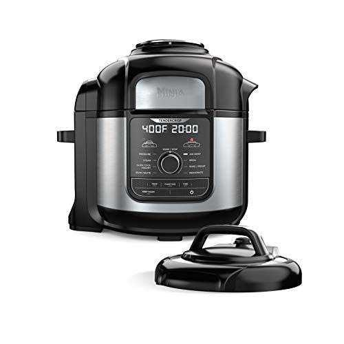 Ninja FD401 Foodi 12-in-1 Deluxe XL 8 qt. طنجرة ضغط ومقلاة تعمل بالبخار ، بطيئة الطهي ، يحرق ، سوتيه ، يجفف والمزيد ، ب 5 كوارت. سلة هش ، رف فاخر قابل للعكس وكتاب وصفات ، فضي Ninja FD401 Foodi 12-in-1 Deluxe XL 8 qt. طنجرة ضغط ومقلاة تعمل بالبخار ، بطيئة الطهي ، يحرق ، سوتيه ، يجفف والمزيد ، ب 5 كوارت. سلة هش ، رف فاخر قابل للعكس وكتاب وصفات ، فضي