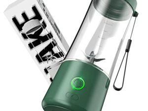 خلاط محمول USB قابل لإعادة الشحن ، خلاط بحجم شخصي Hotsch للاهتزازات والعصائر ، قوة تقطيع قوية بستة شفرات ، كوب عصارة صغير بحجم 13.5 أونصة للرياضة والسفر وفي الهواء الطلق