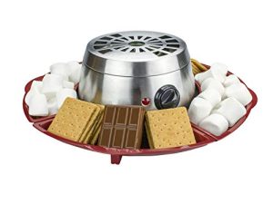أجهزة Brentwood للأجهزة المنزلية TS603 ماكينة صنع S'Mores الكهربائية الداخلية المصنوعة من الفولاذ المقاوم للصدأ مع 4 صواني و 4 شوكات تحميص ، مقاس واحد ، متعدد الألوان