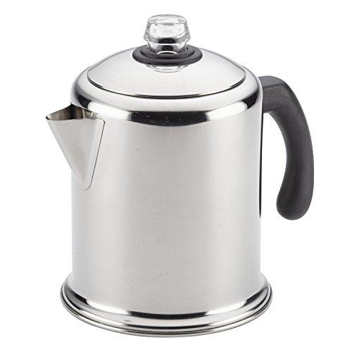 Farberware 47053 إبريق قهوة يوسمايت كلاسيكي من الفولاذ المقاوم للصدأ سعة 12 كوبًا ، ماكينة صنع القهوة 12 كوبًا ، فضي Farberware 47053 إبريق قهوة يوسمايت كلاسيكي من الفولاذ المقاوم للصدأ سعة 12 كوبًا ، ماكينة صنع القهوة 12 كوبًا ، فضي