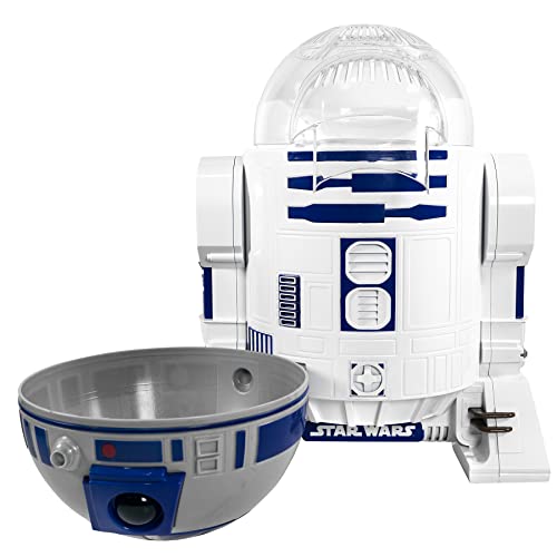 Uncanny Brands Star Wars R2D2 Popcorn Maker - جهاز مطبخ آلي يعمل بالكامل Uncanny Brands Star Wars R2D2 Popcorn Maker - جهاز مطبخ آلي يعمل بالكامل