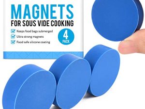 [4 عبوات] مغناطيس Sous Vide للحفاظ على الحقائب مغمورة وفي مكانها - ملحقات فيديو Sous لإيقاف الأكياس العائمة والطهي السفلي - بديل رائع للأوزان والكرات والمشابك والرفوف