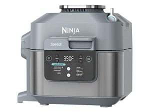 Ninja SF301 Speedi Rapid Cooker & Air Fryer ، سعة 6 كوارت ، 12 في 1 على البخار ، والخبز ، والتحميص ، والحرق ، والقلي ، والطهي البطيء ، والفيديو والمزيد ، ووجبات سبيدي مدتها 15 دقيقة الكل في وعاء واحد ، البحر سولت جراي