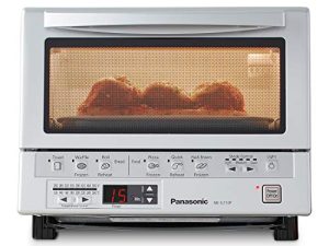 Panasonic Toaster Oven FlashXpress مع تسخين مزدوج بالأشعة تحت الحمراء وصينية خبز داخلية 9 بوصة قابلة للإزالة ، 1300 وات ، 12 × 13 × 10.25 ، فضي