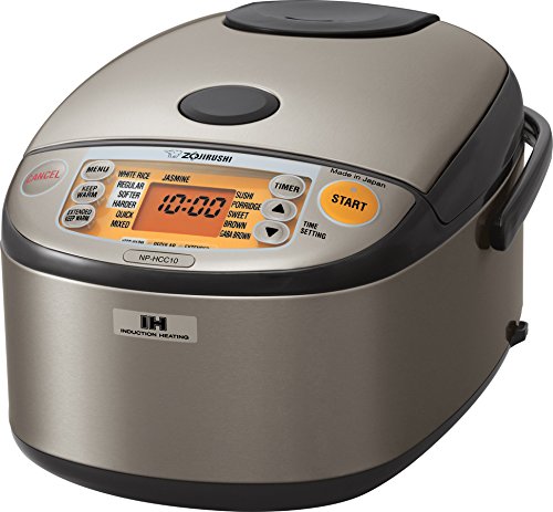 Zojirushi NP-HCC10XH نظام التسخين التعريفي جهاز طهي الأرز وتسخينه ، 1 لتر ، ستانلس ستيل رمادي غامق Zojirushi NP-HCC10XH نظام التسخين التعريفي جهاز طهي الأرز وتسخينه ، 1 لتر ، ستانلس ستيل رمادي غامق